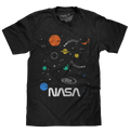 NASA Planets and Stars Space T-Shirt - Black