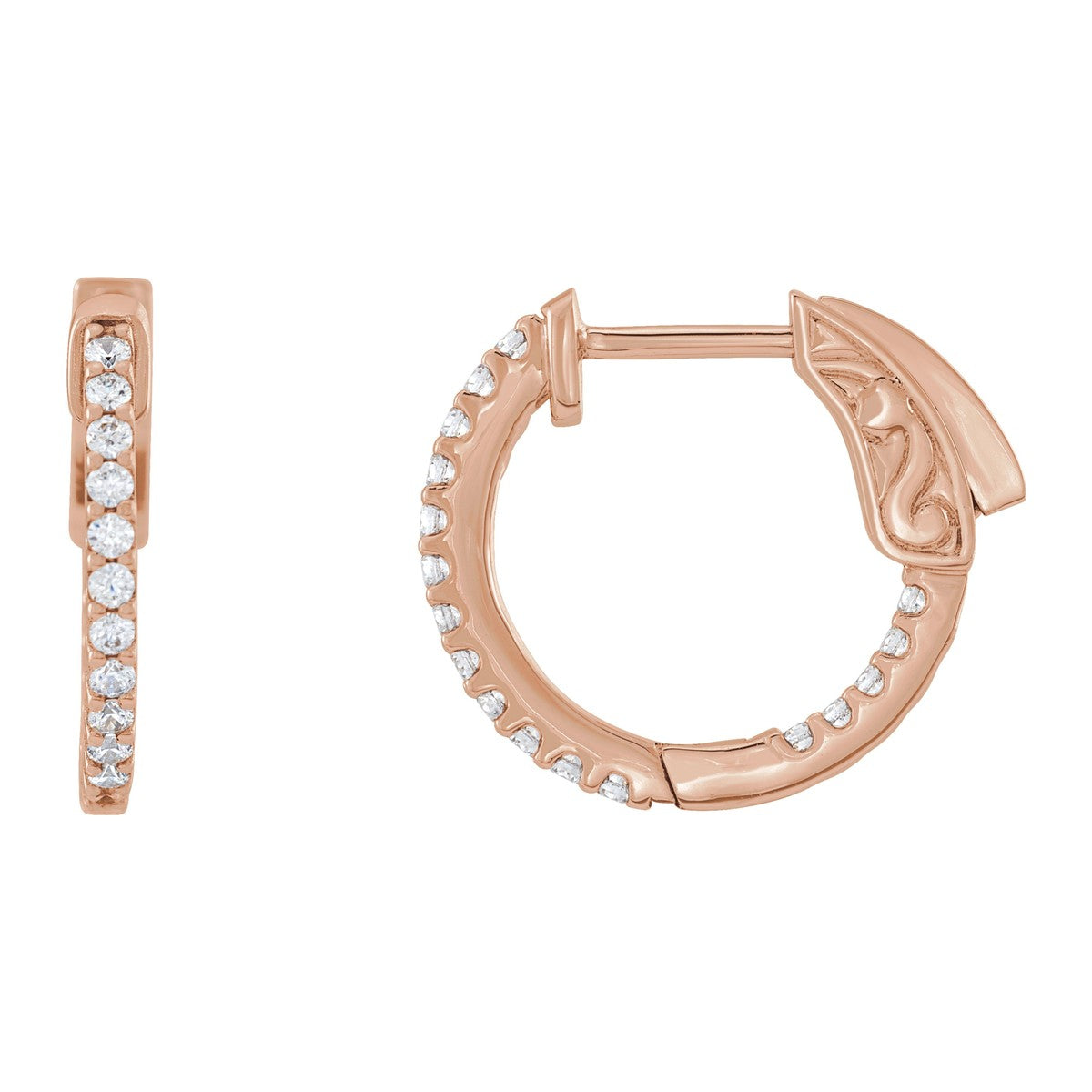 Inside-Outside Diamond Hoop Earrings