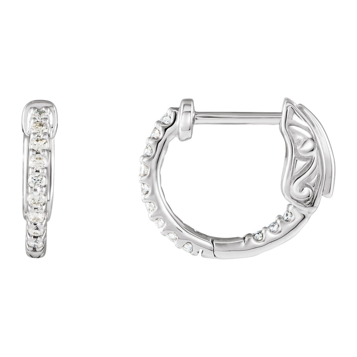 Inside-Outside Diamond Hoop Earrings