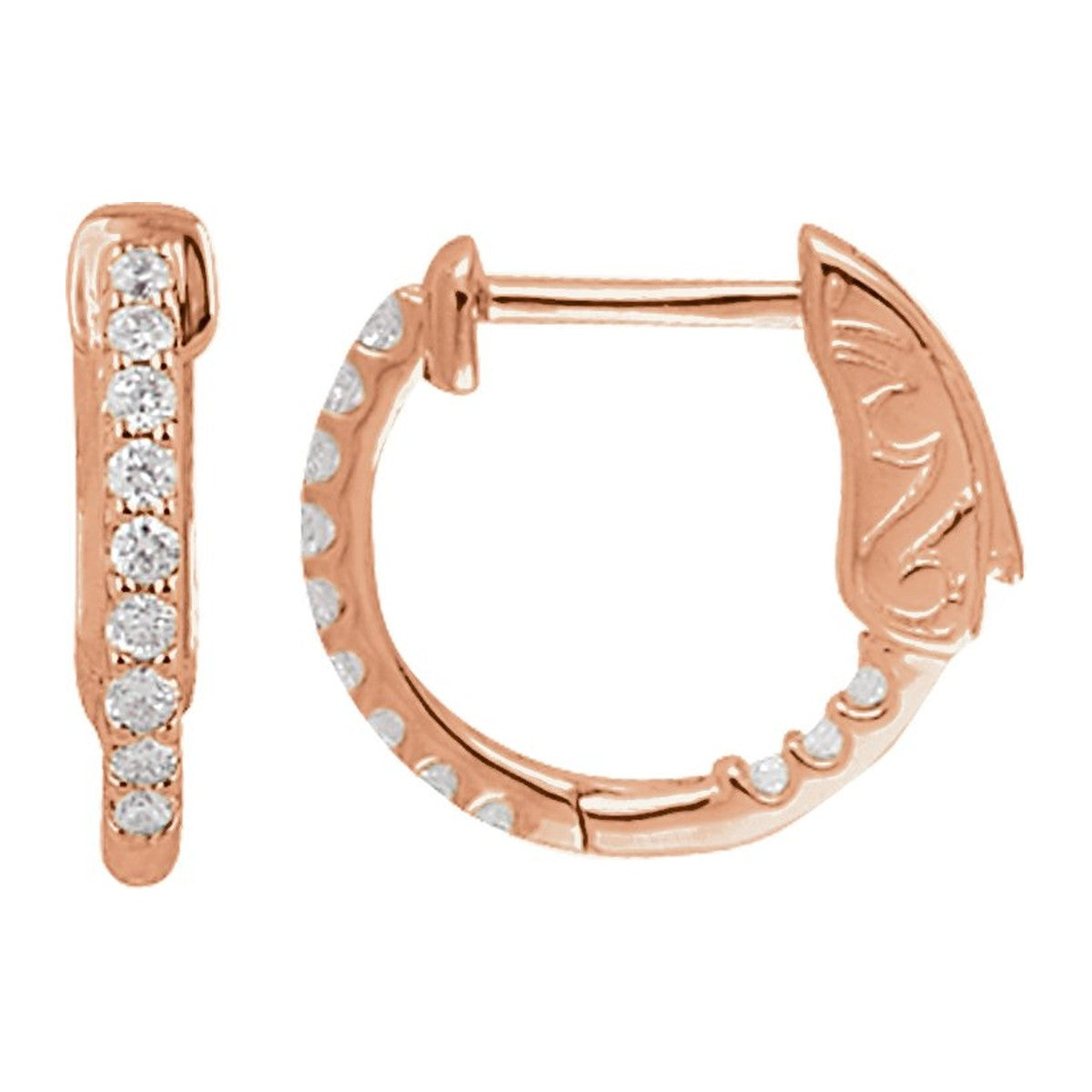 Inside-Outside Diamond Hoop Earrings
