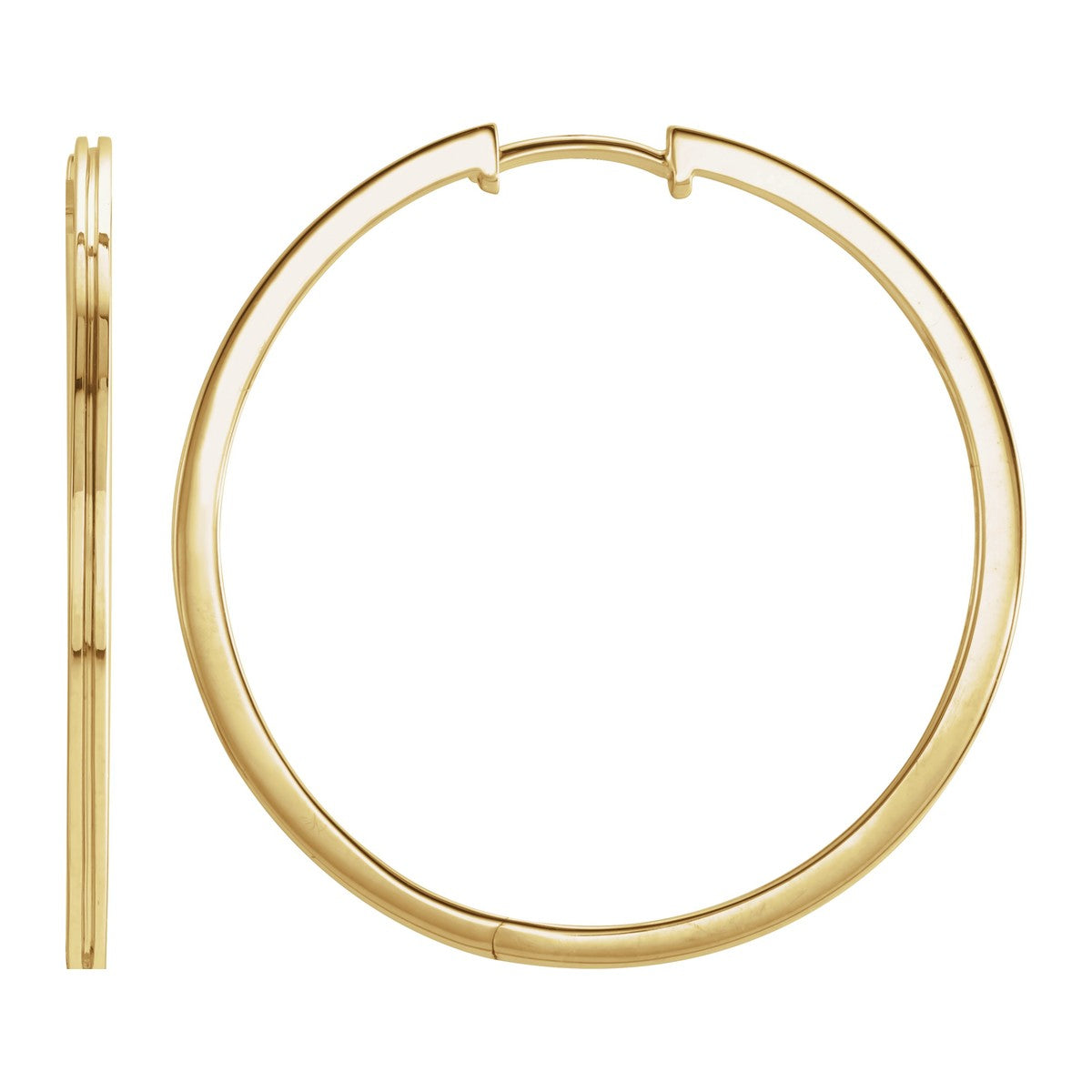 Grooved Huggie Hoop Earrings
