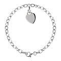 Sterling Silver Heart Charm Bracelet