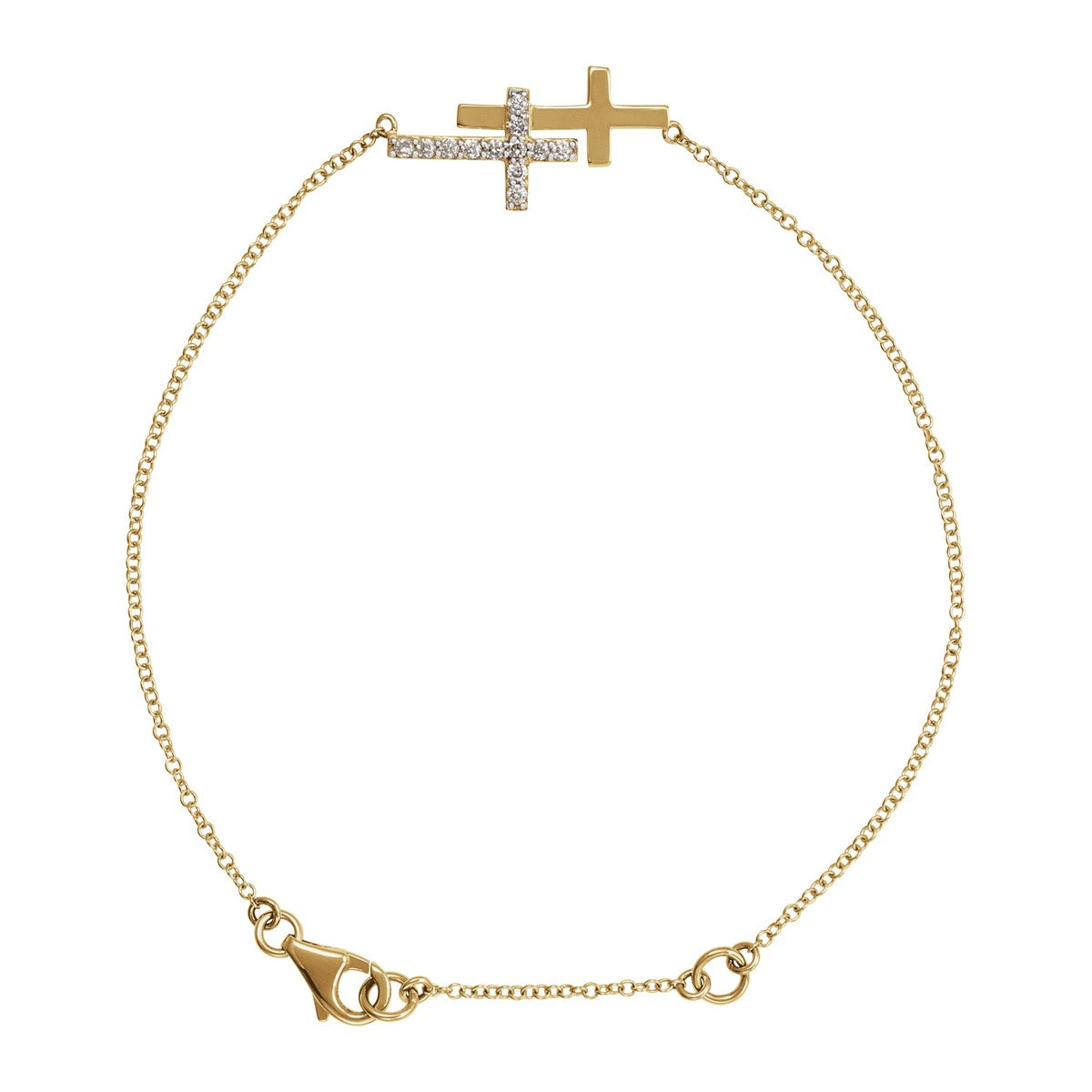 Double Sideways Cross Bracelet