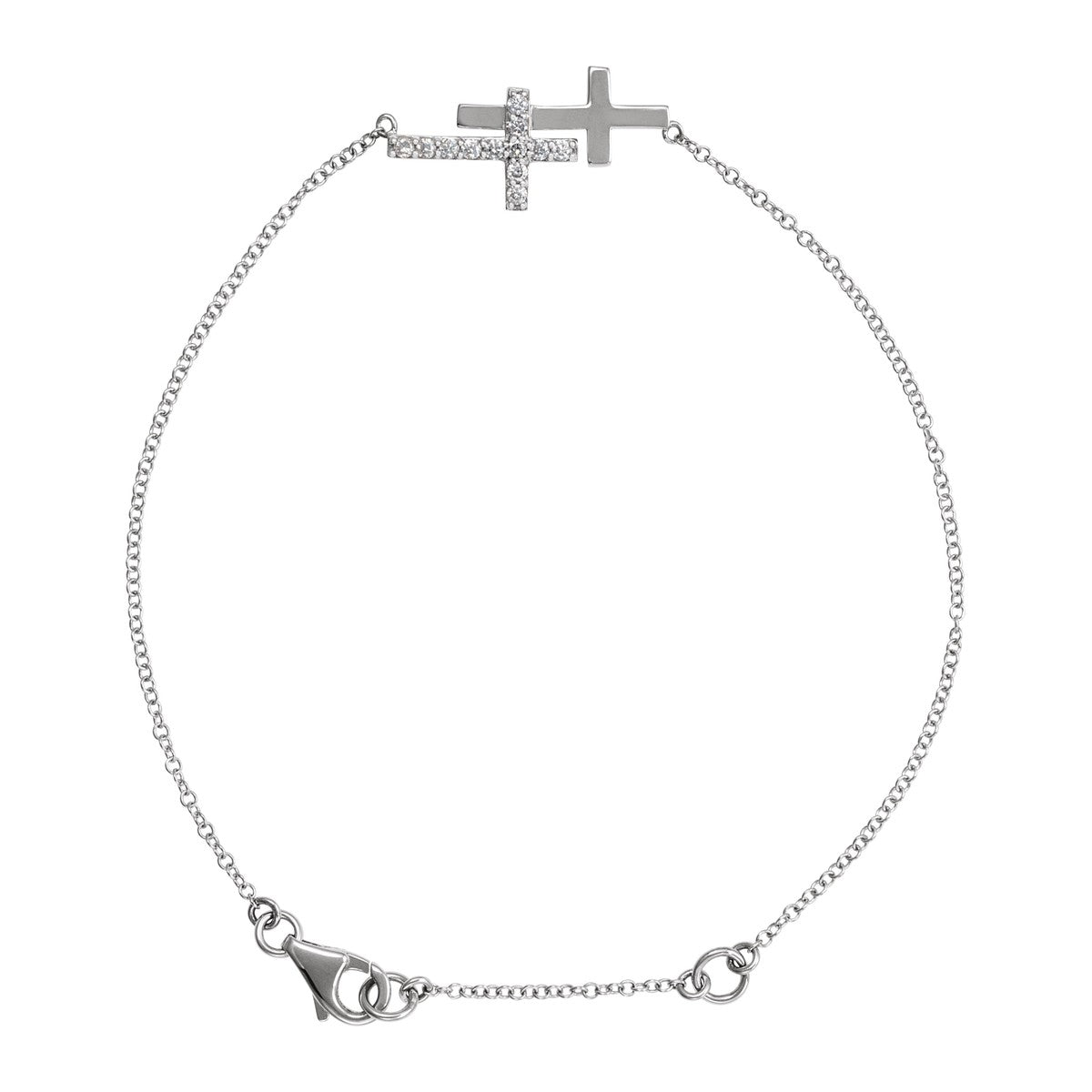 Double Sideways Cross Bracelet