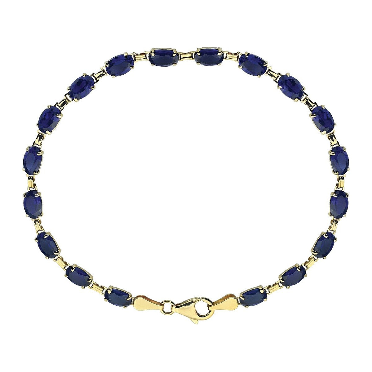 Oval Gemstone Line Bracelet