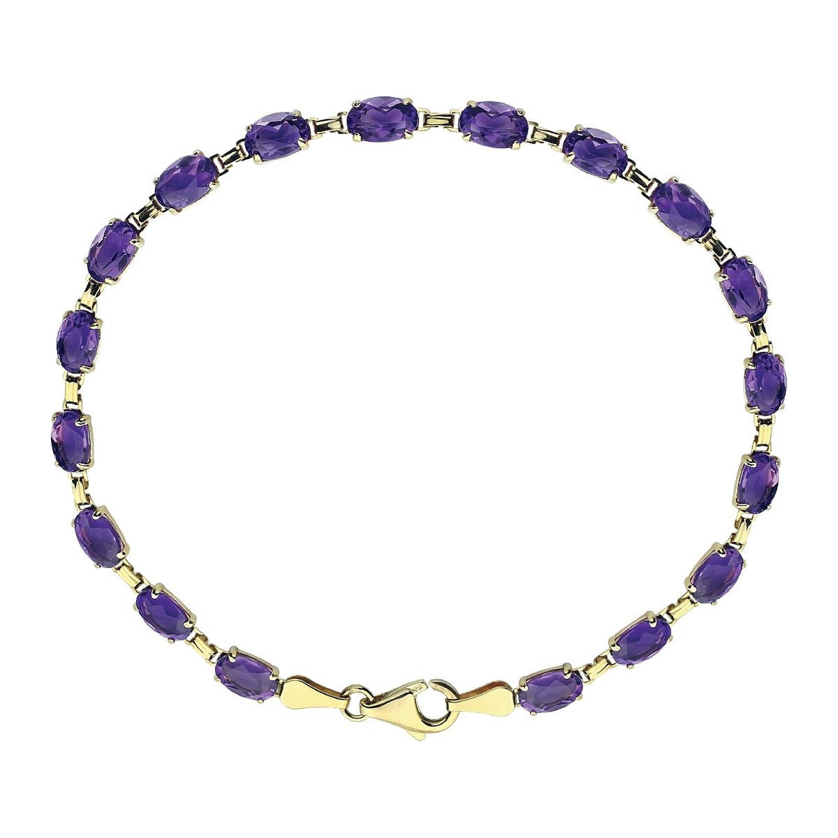 Oval Gemstone Line Bracelet
