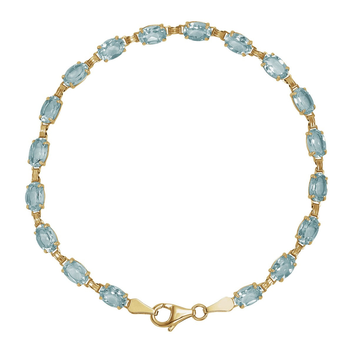 Oval Gemstone Line Bracelet