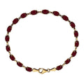 Oval Gemstone Line Bracelet