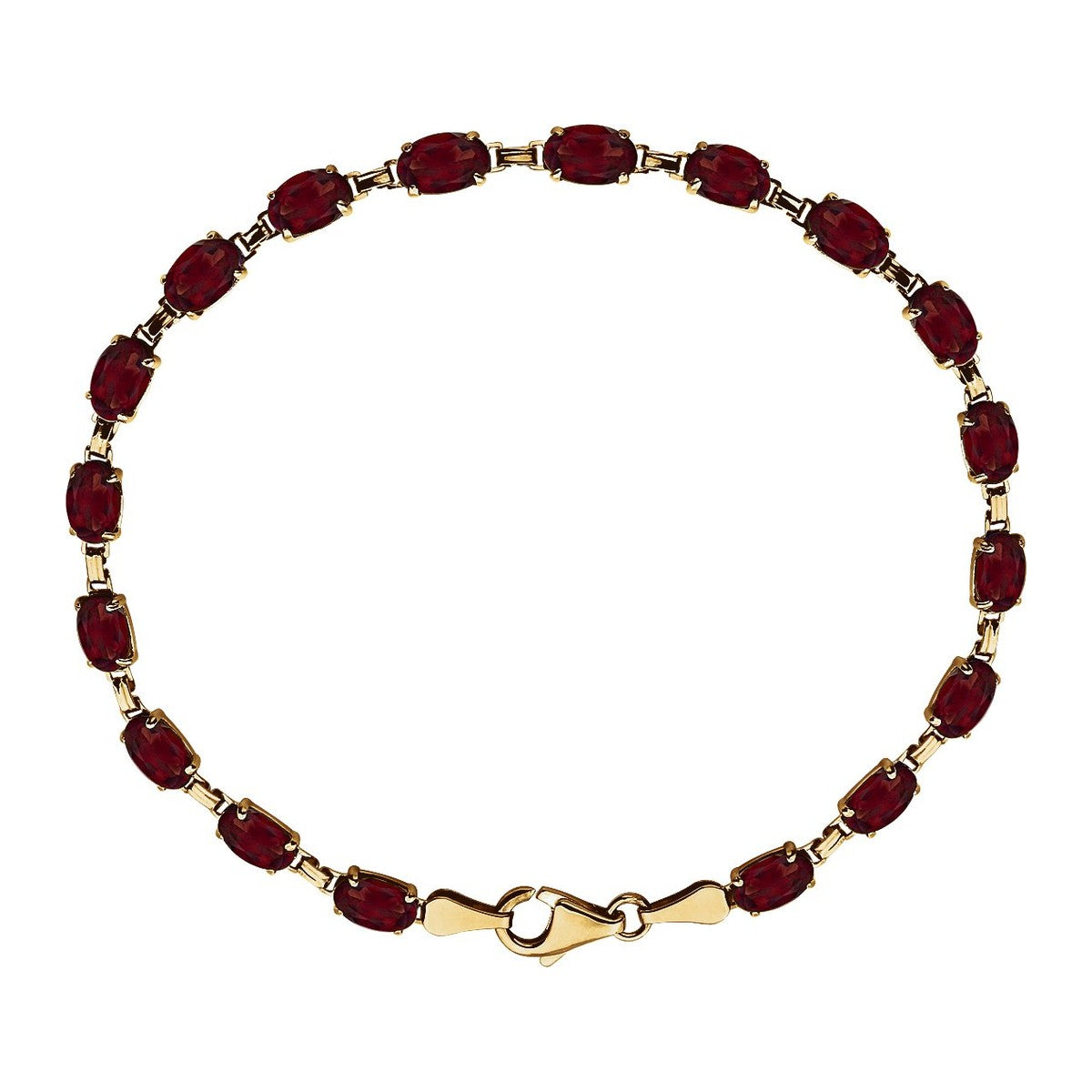 Oval Gemstone Line Bracelet