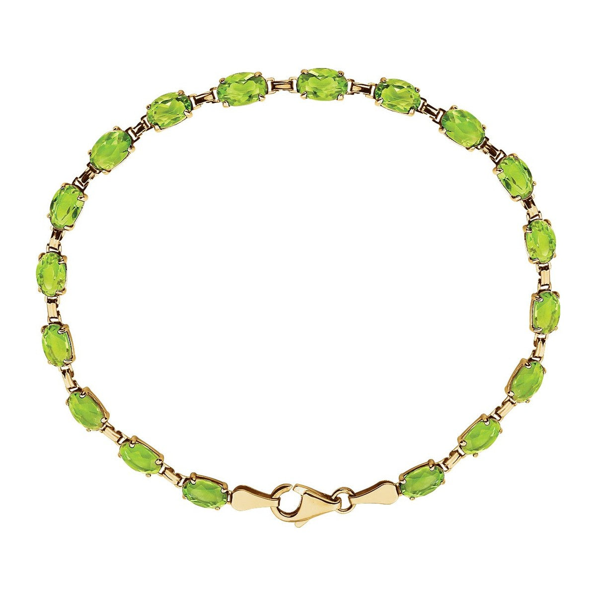 Oval Gemstone Line Bracelet
