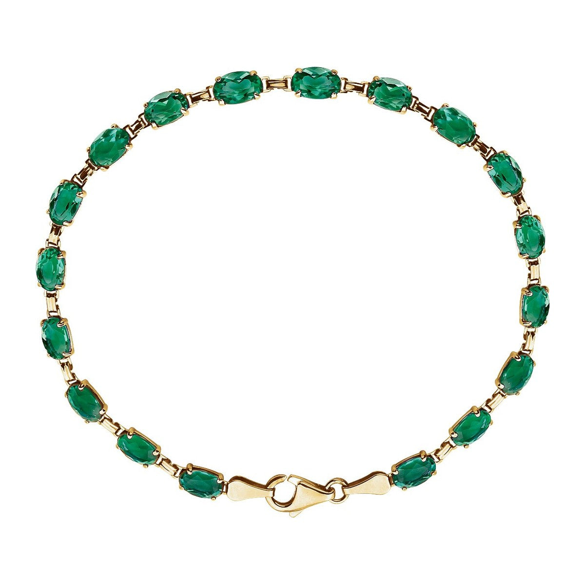 Oval Gemstone Line Bracelet