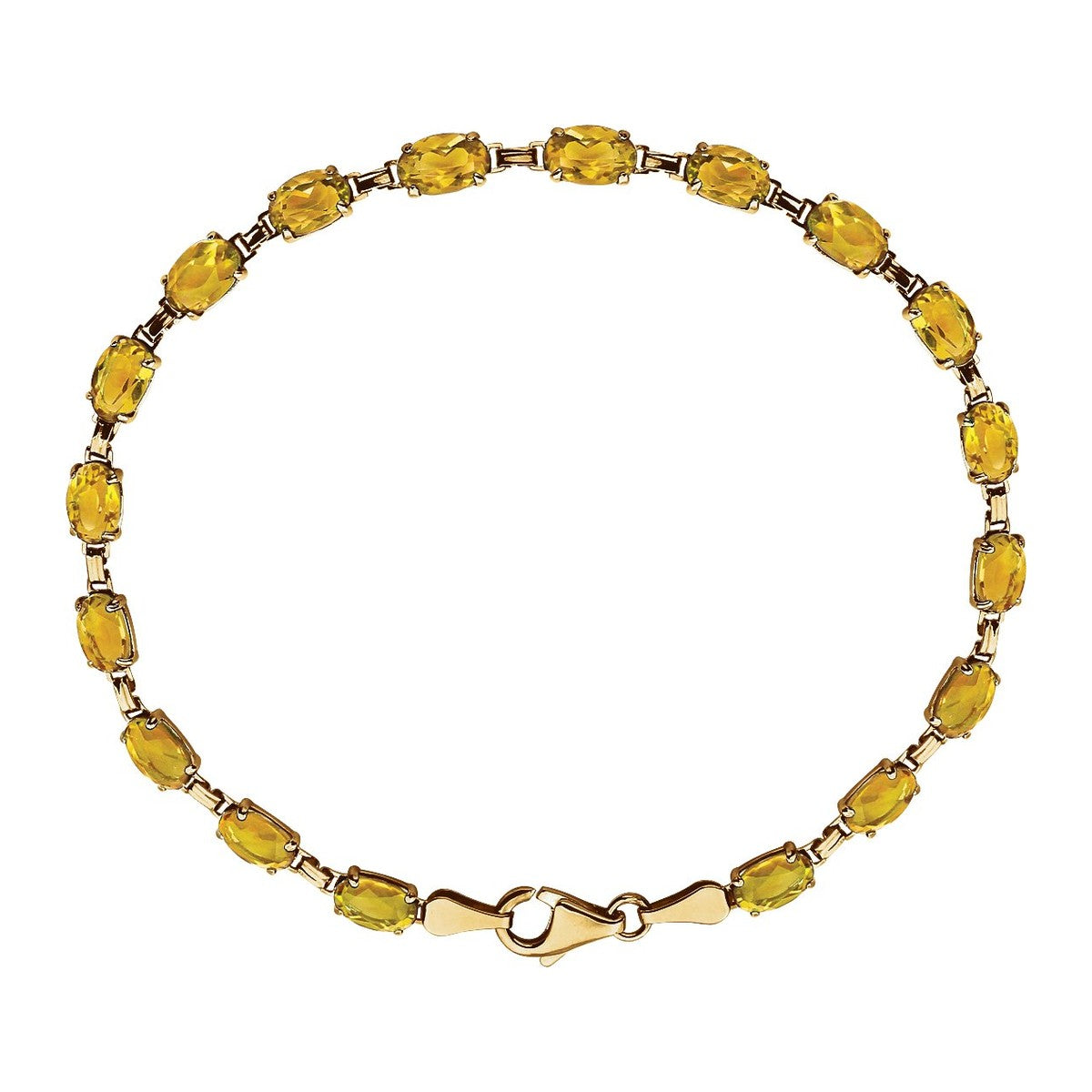 Oval Gemstone Line Bracelet
