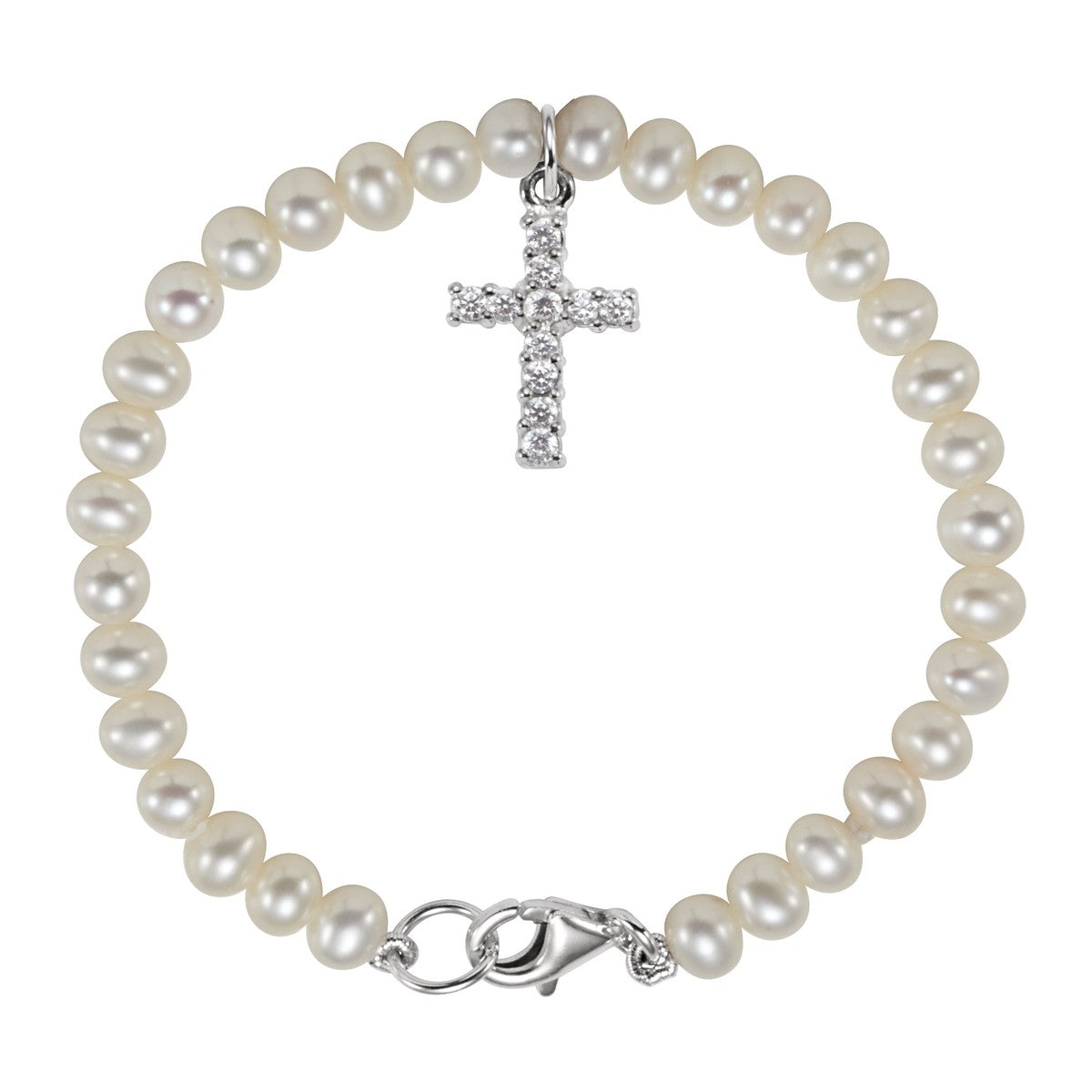 Youth Pearl Cross Bracelet