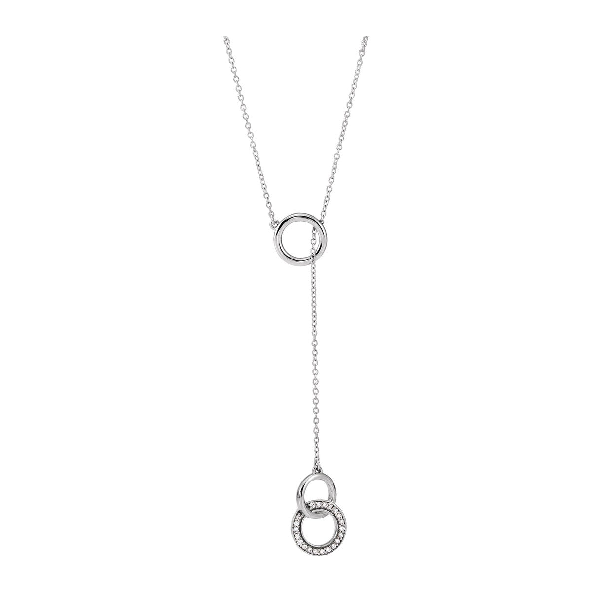Diamond Circle Y Necklace
