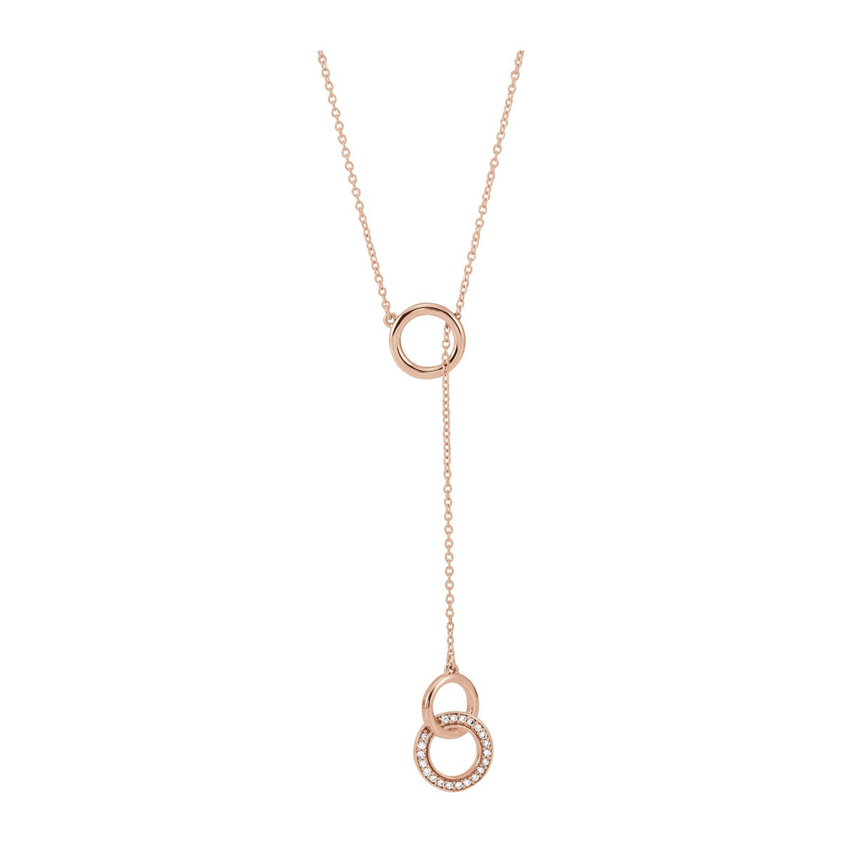 Diamond Circle Y Necklace