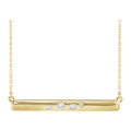 Scattered Diamond Bar Necklace