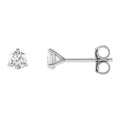 Round Diamond 3-Prong Stud Earrings
