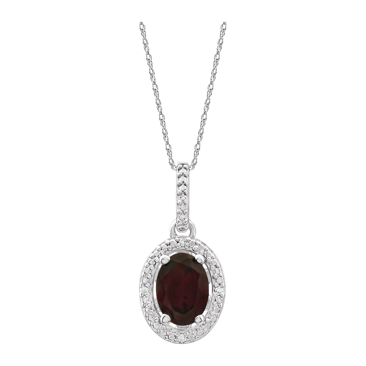 Halo-Style Gemstone Necklace
