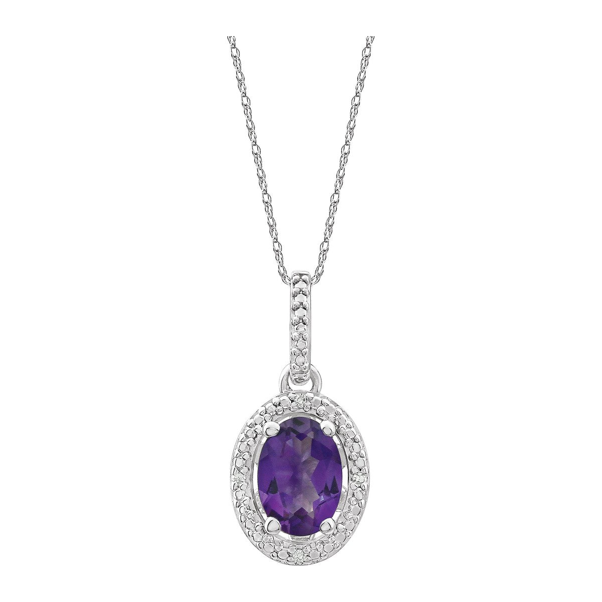 Halo-Style Gemstone Necklace