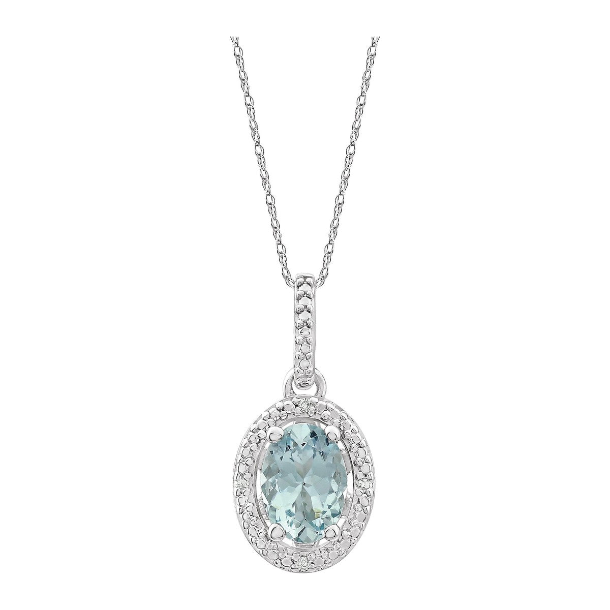 Halo-Style Gemstone Necklace