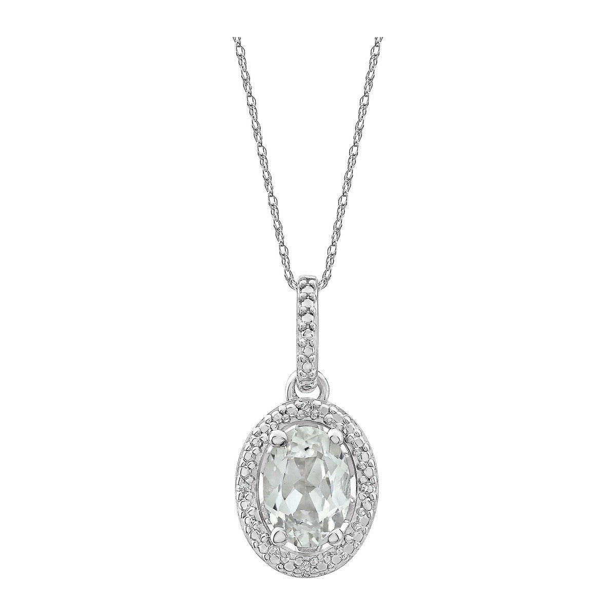 Halo-Style Gemstone Necklace