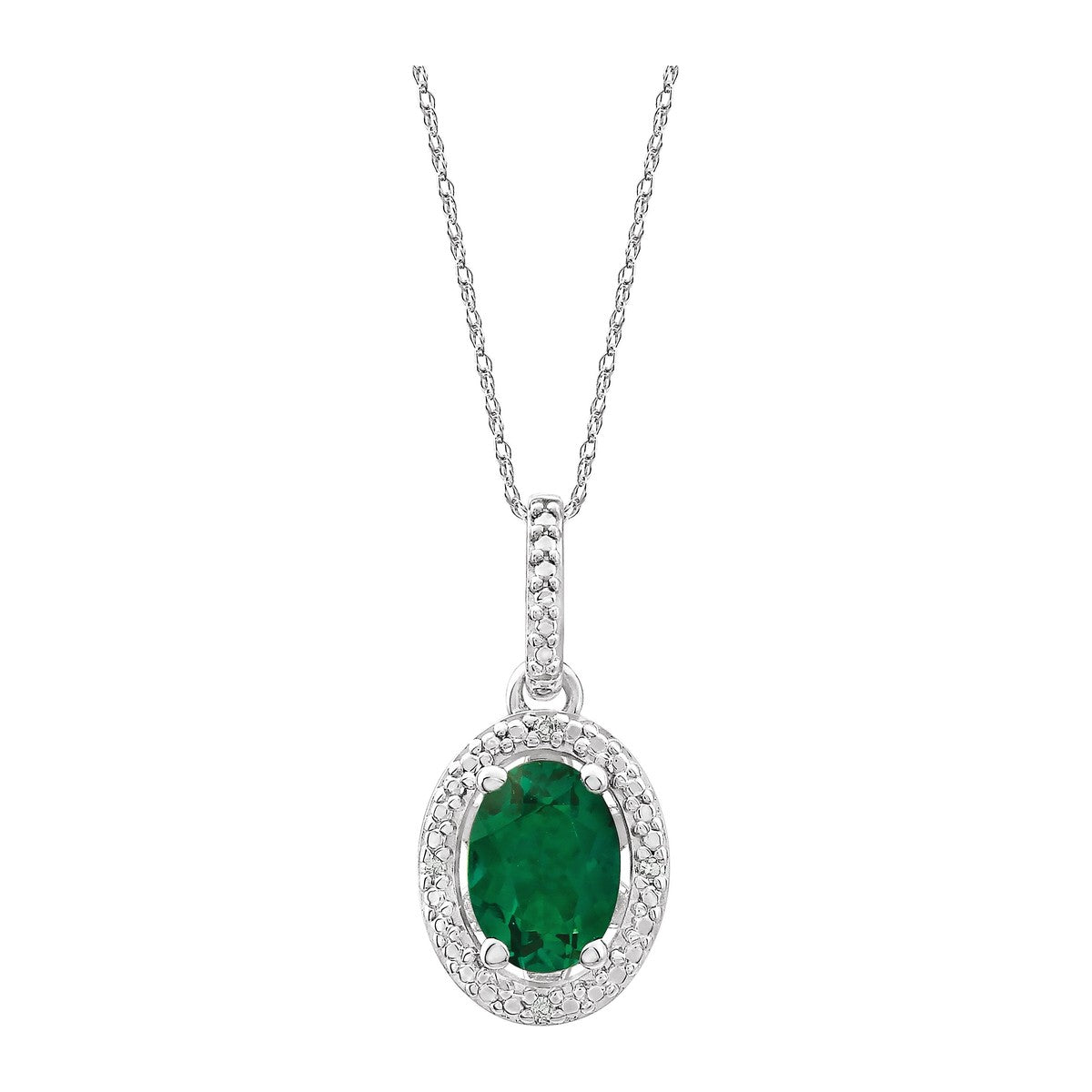 Halo-Style Gemstone Necklace