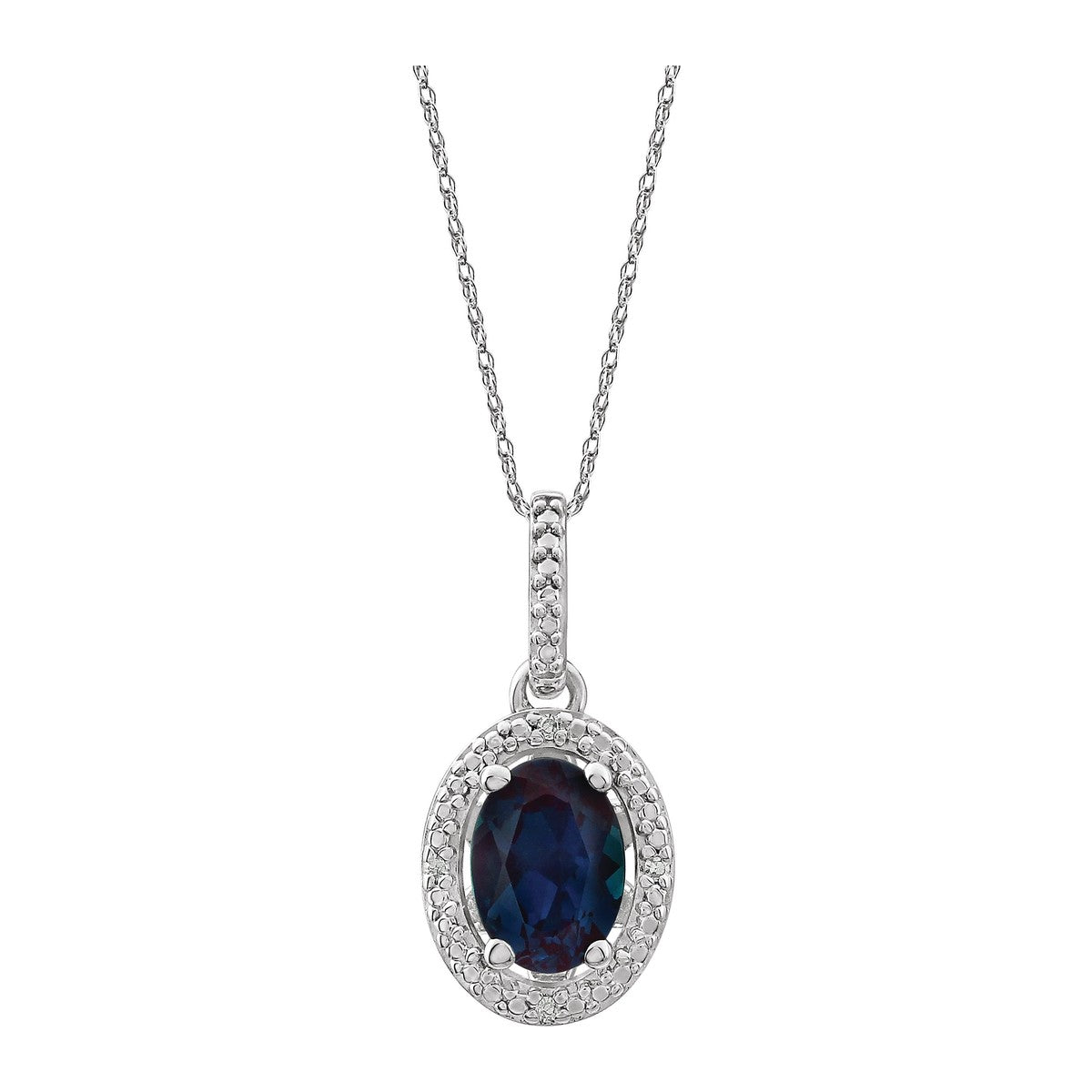 Halo-Style Gemstone Necklace