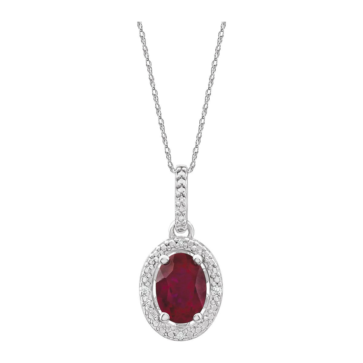 Halo-Style Gemstone Necklace
