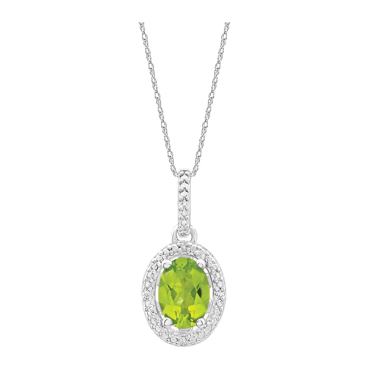 Halo-Style Gemstone Necklace