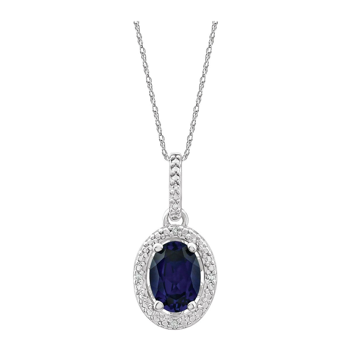 Halo-Style Gemstone Necklace