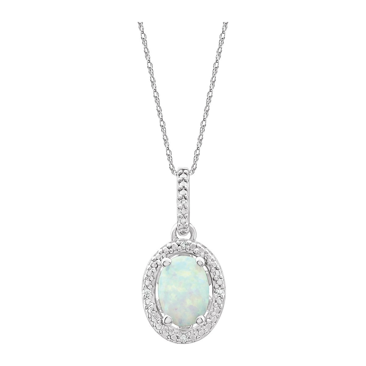 Halo-Style Gemstone Necklace