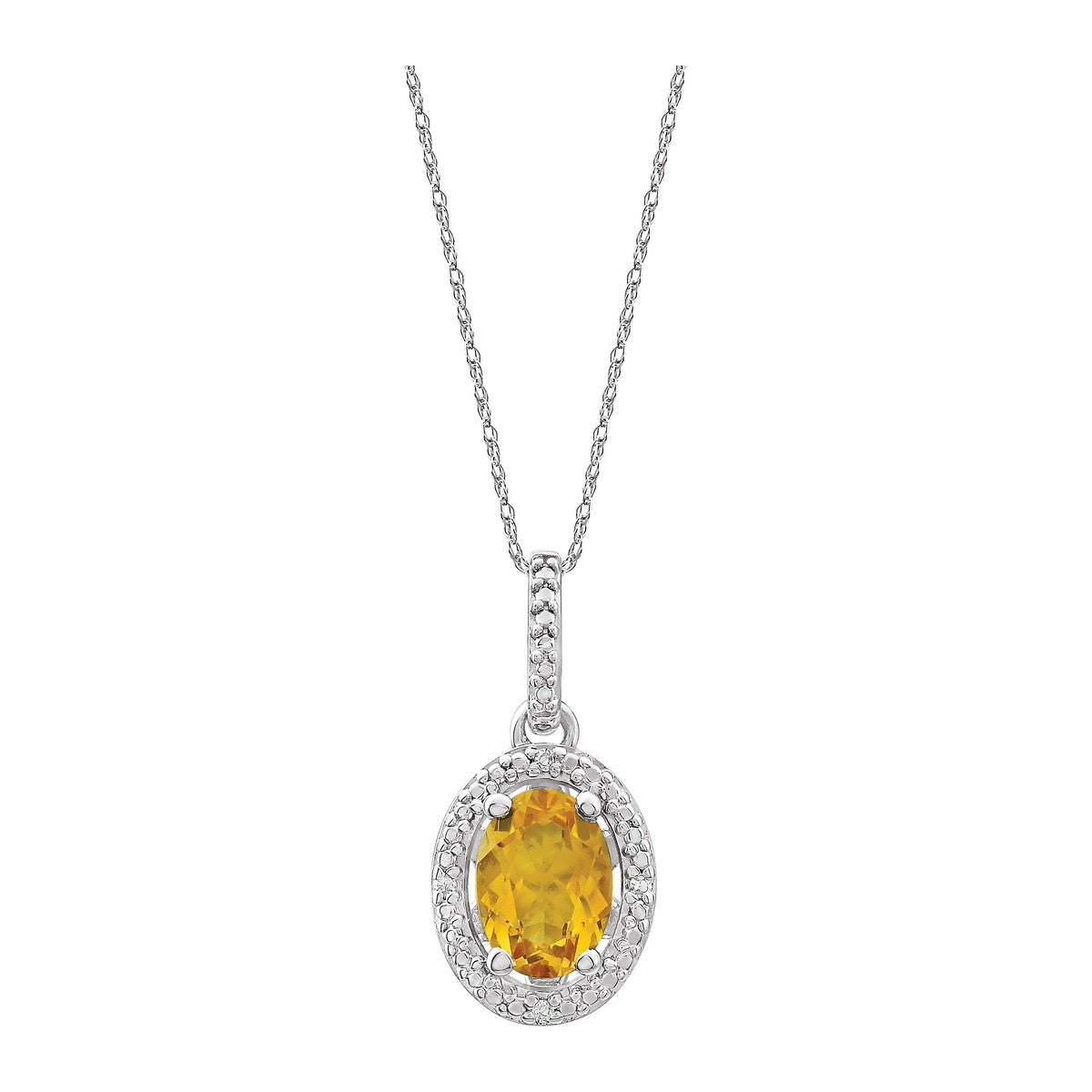 Halo-Style Gemstone Necklace