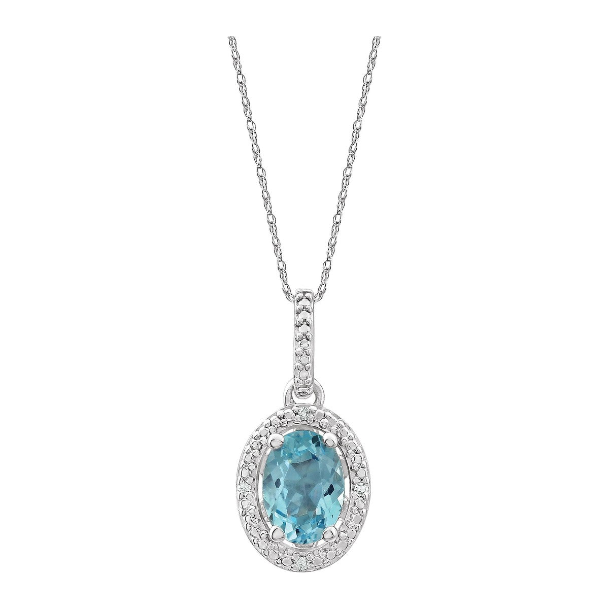 Halo-Style Gemstone Necklace