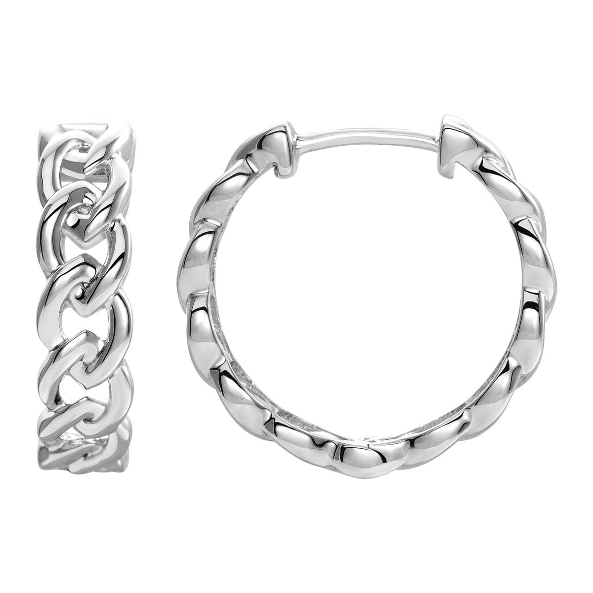 Chain Link Hoop Earrings