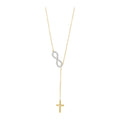 Diamond Infinity Cross Y Necklace