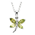 Peridot Dragonfly Necklace