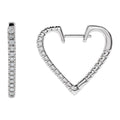 Inside-Outside Diamond Heart Hoop Earrings