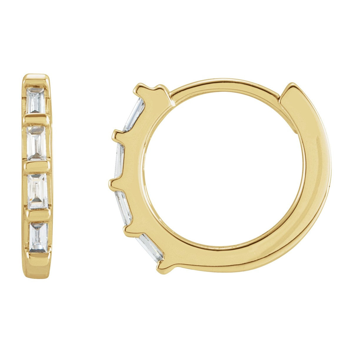 Baguette Huggie Earrings