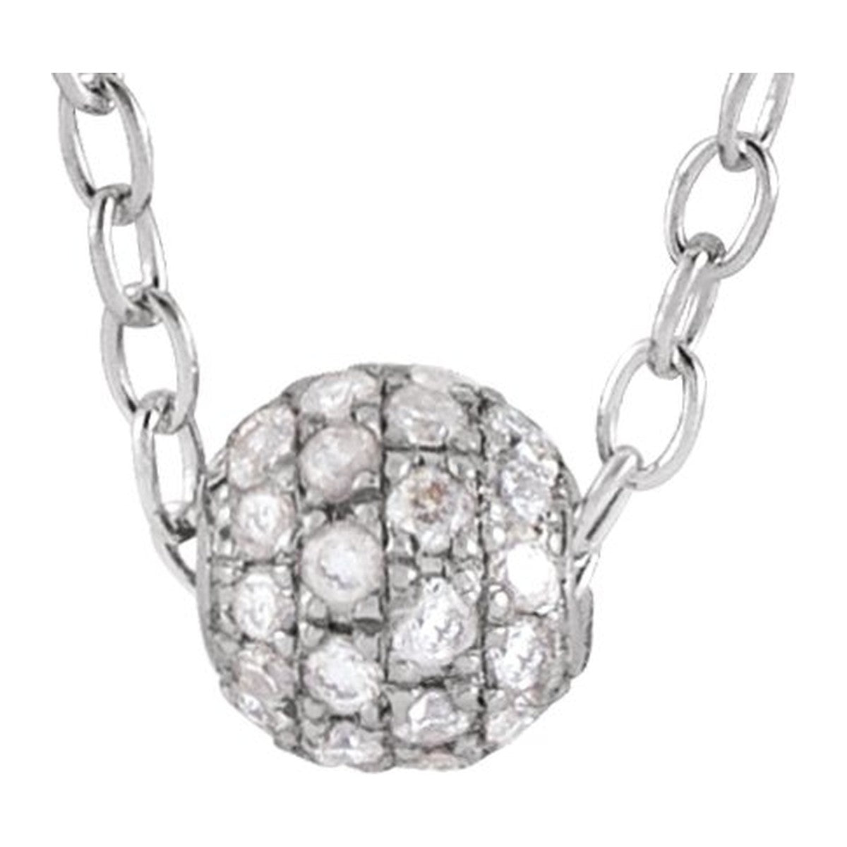 Pavé Diamond Ball Necklace