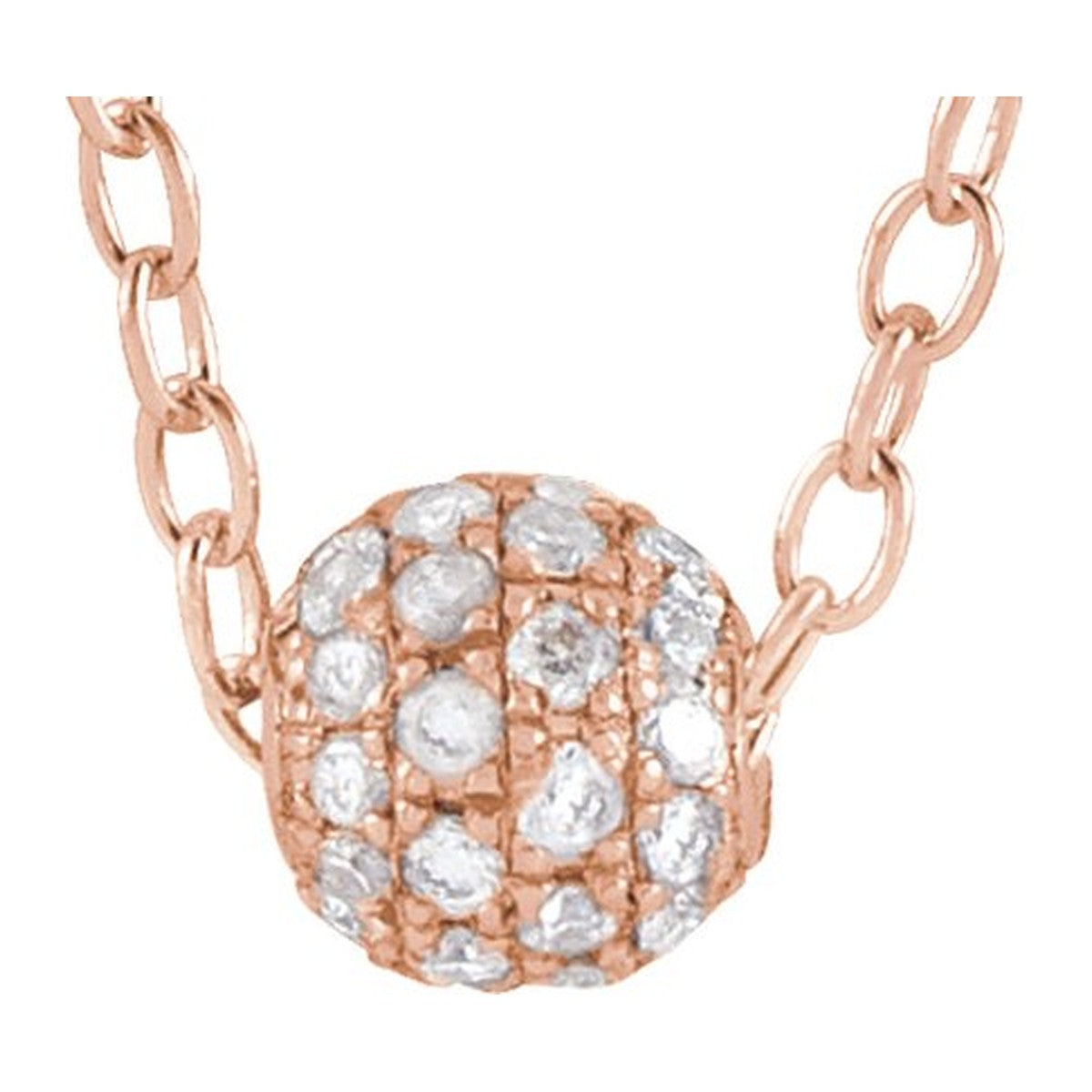 Pavé Diamond Ball Necklace