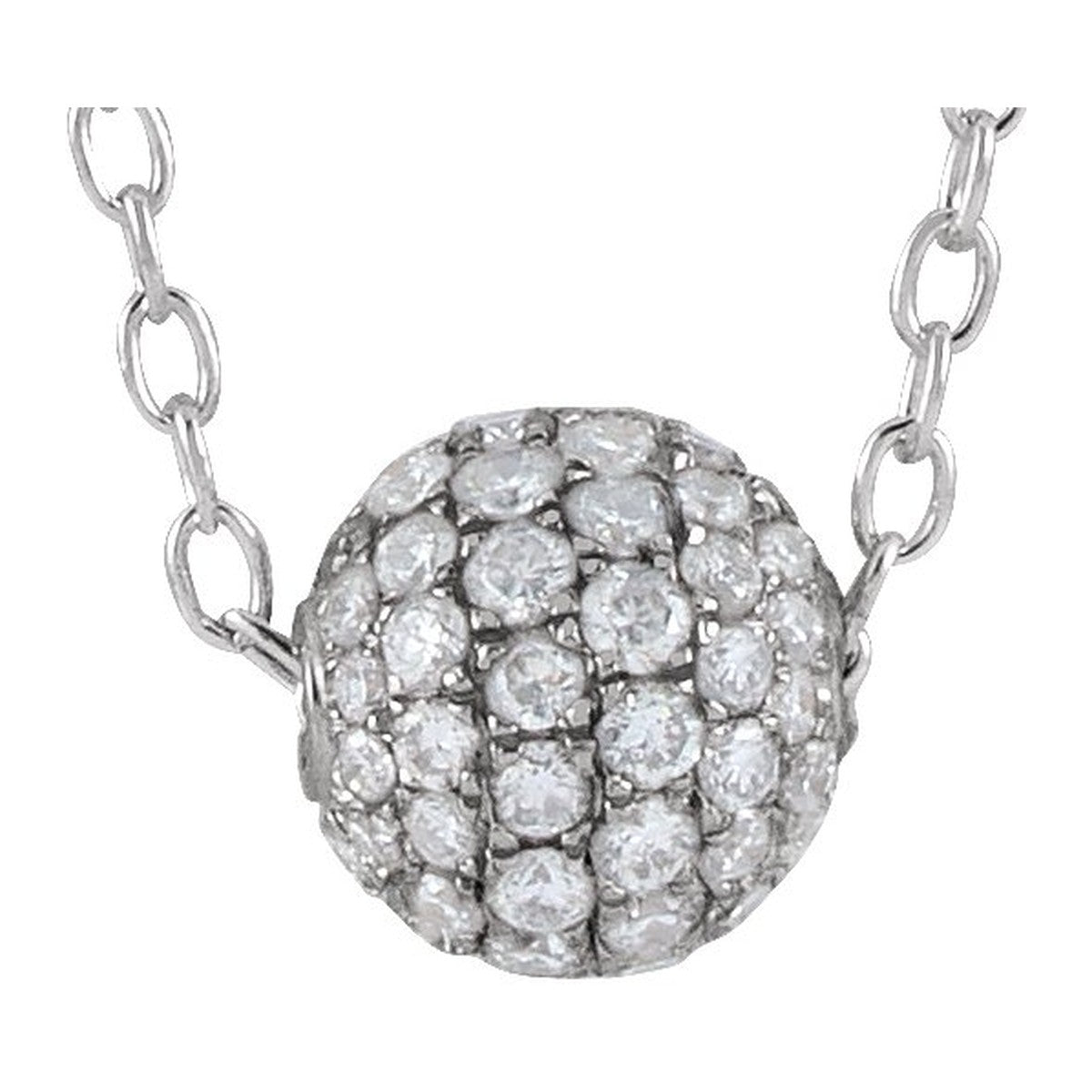Pavé Diamond Ball Necklace