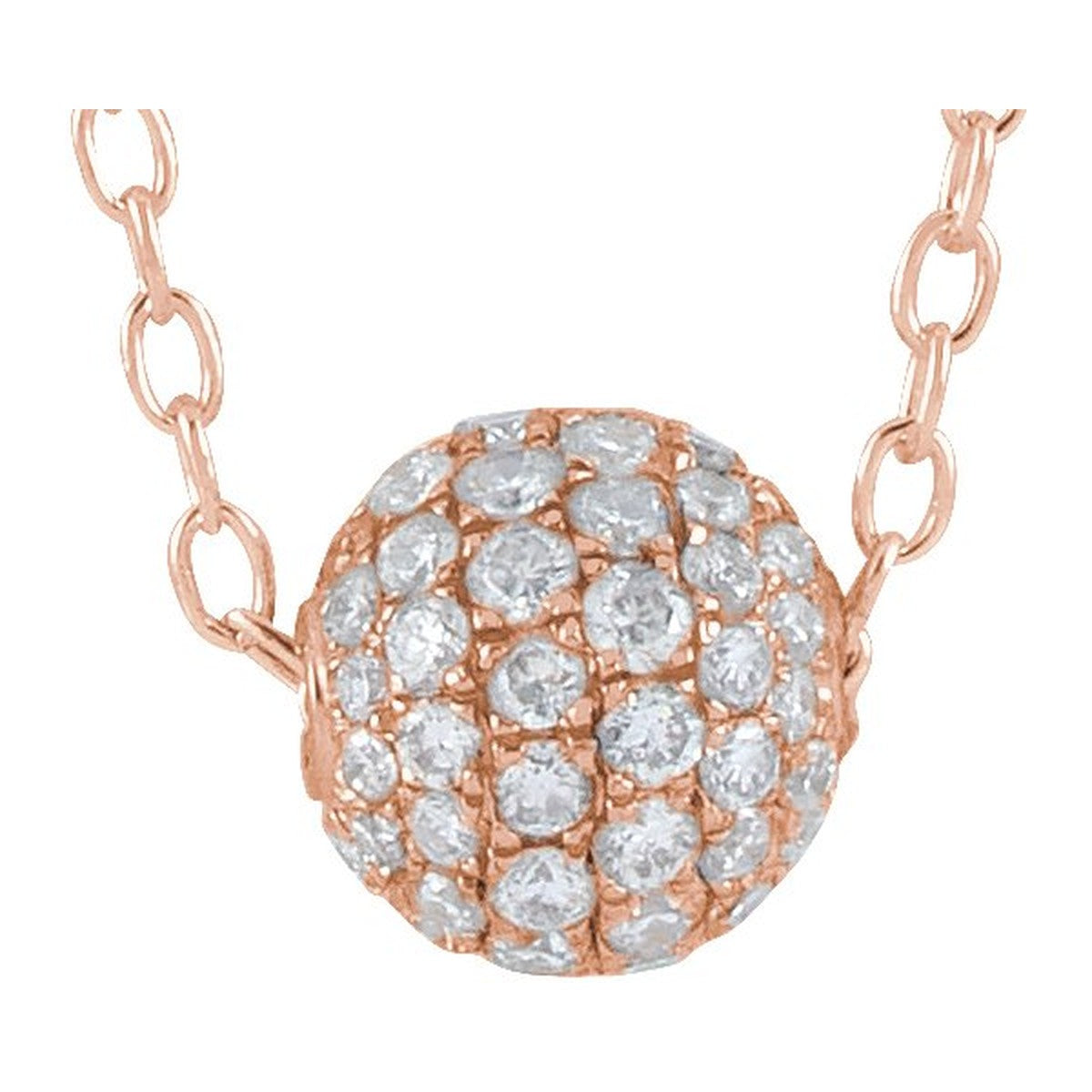 Pavé Diamond Ball Necklace