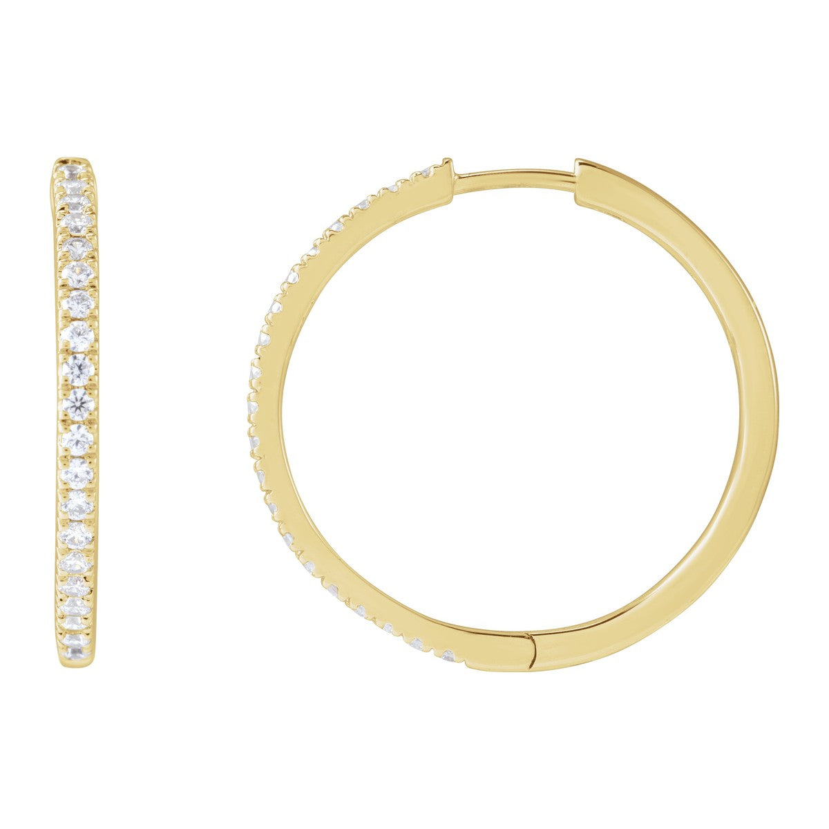 Lab-Grown Diamond Hoop Earrings