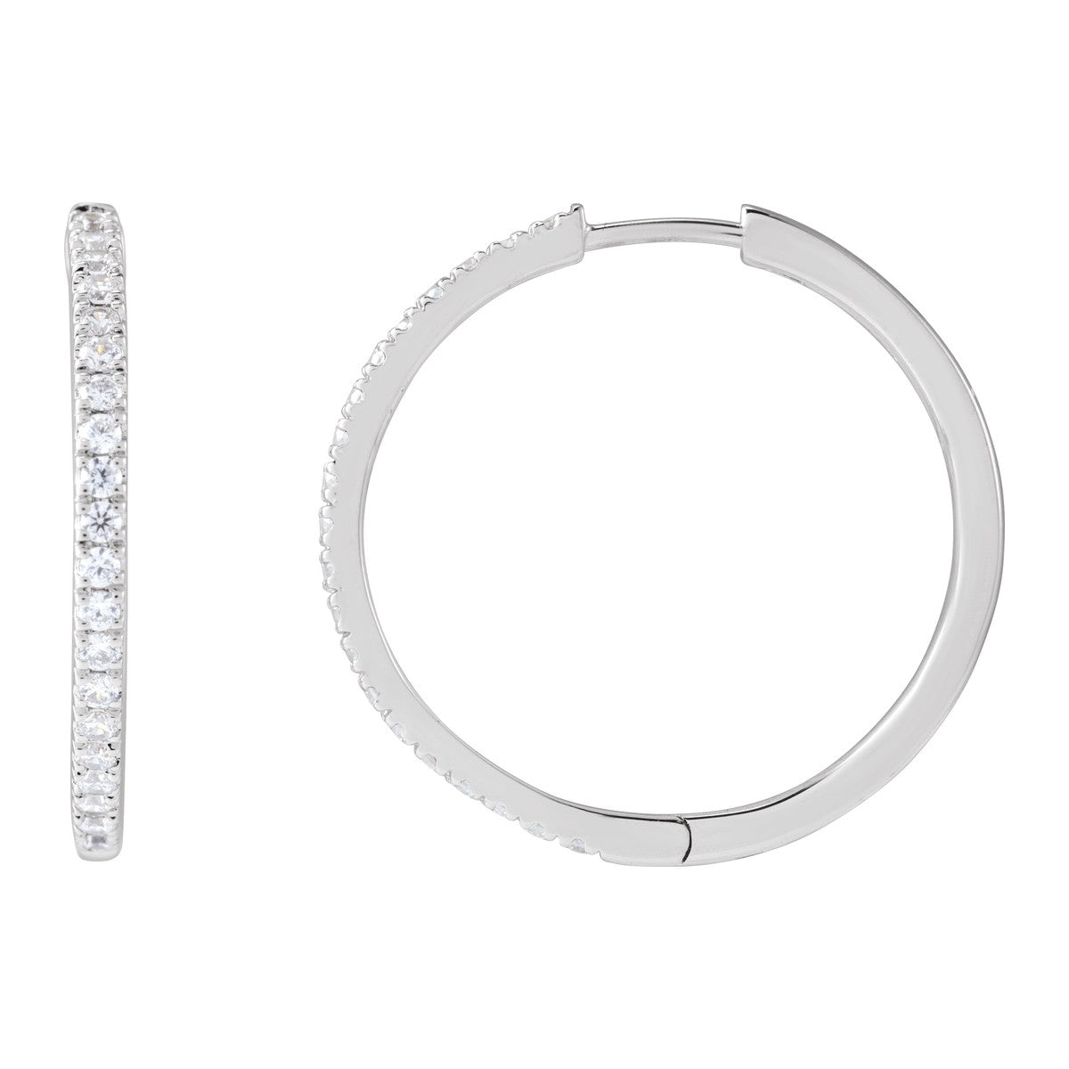 Lab-Grown Diamond Hoop Earrings
