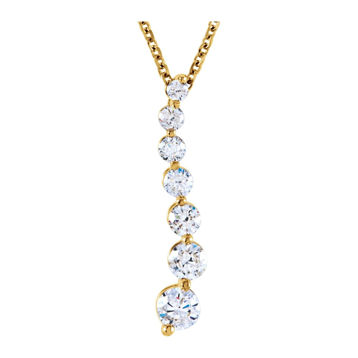 Graduated Diamond Journey Necklace