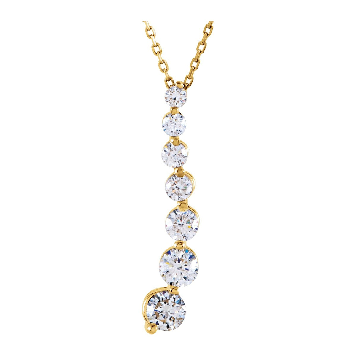 Graduated Diamond Journey Necklace