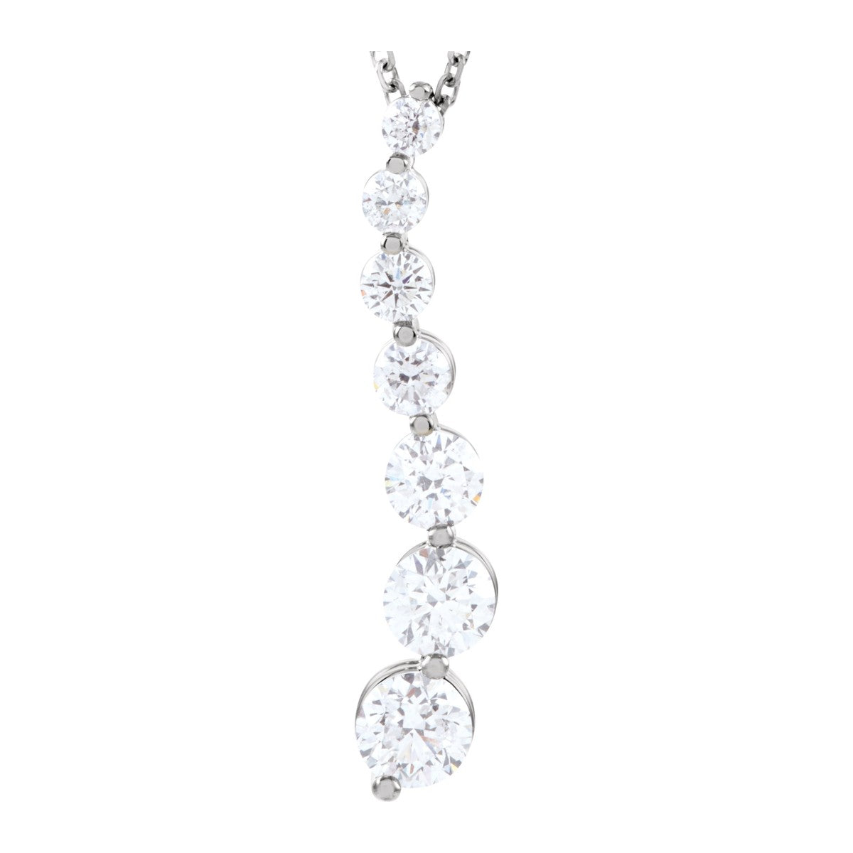 Graduated Diamond Journey Necklace