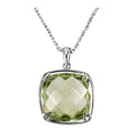 Green Quartz Cushion Necklace