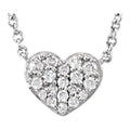 Diamond Cluster Heart Necklace