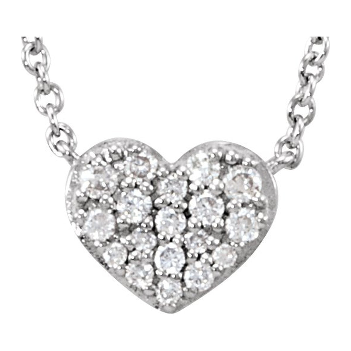 Diamond Cluster Heart Necklace